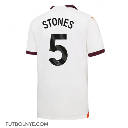 Camiseta Manchester City John Stones #5 Visitante Equipación 2023-24 manga corta